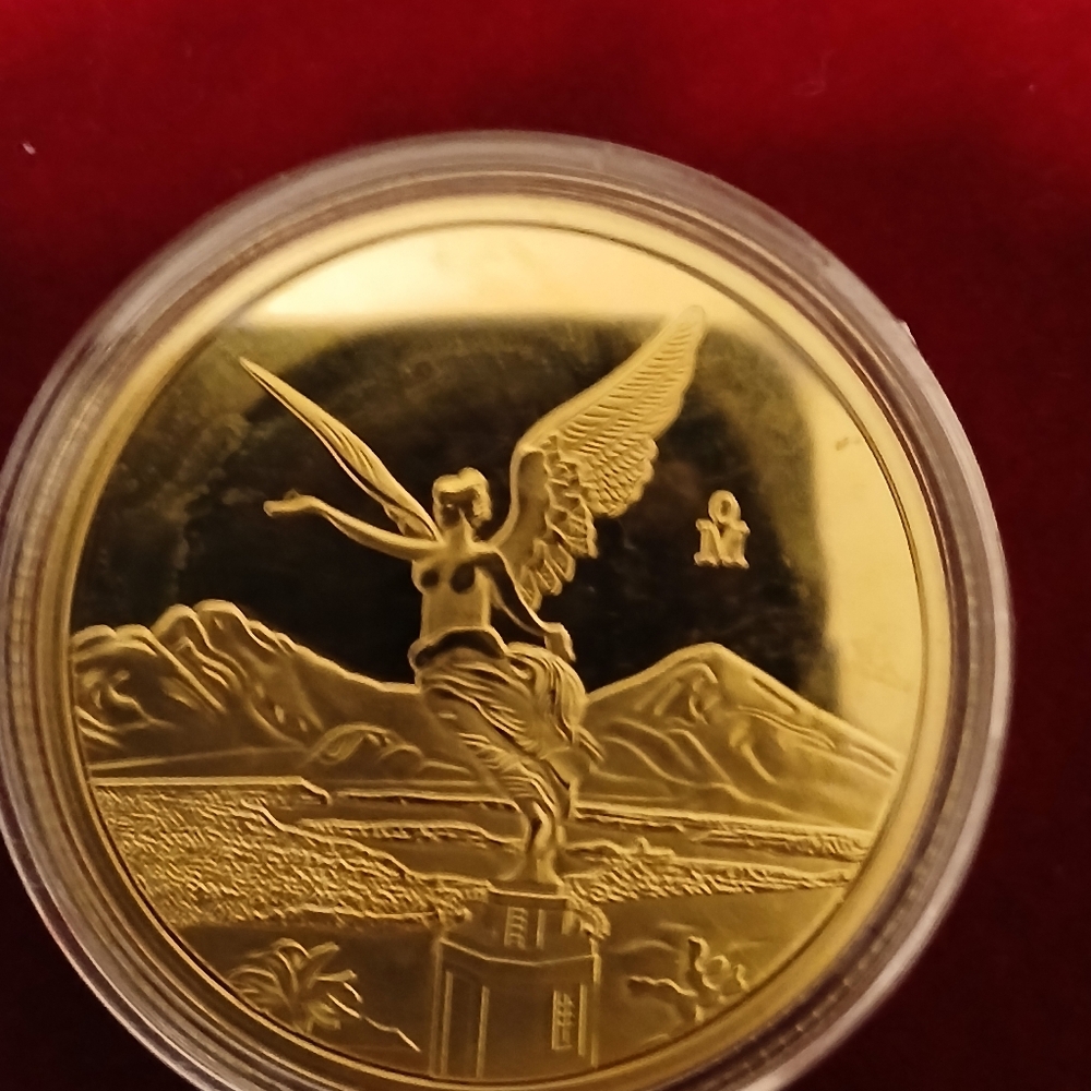 2010 1/4 Gold Plated Liberated Mexico Angel Coin - Picture 6 of 6